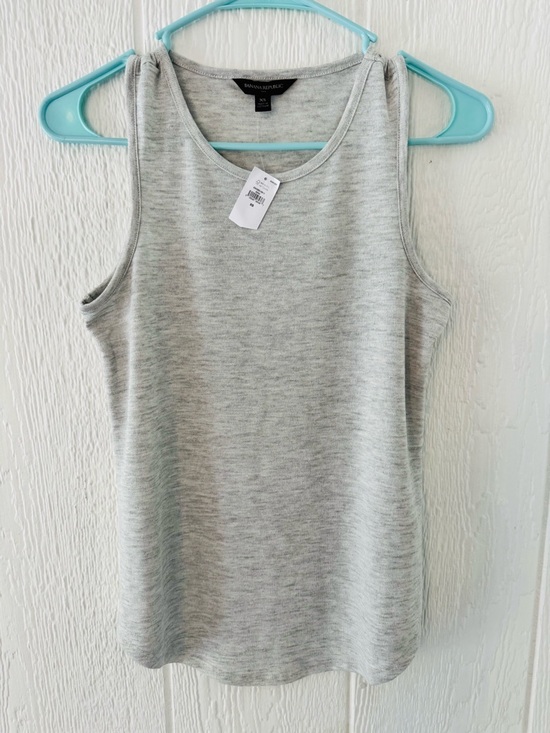 Banana Republic Tops - Banana Republic Heathered Gray Tank Top Soft Stretch Minimalist XS